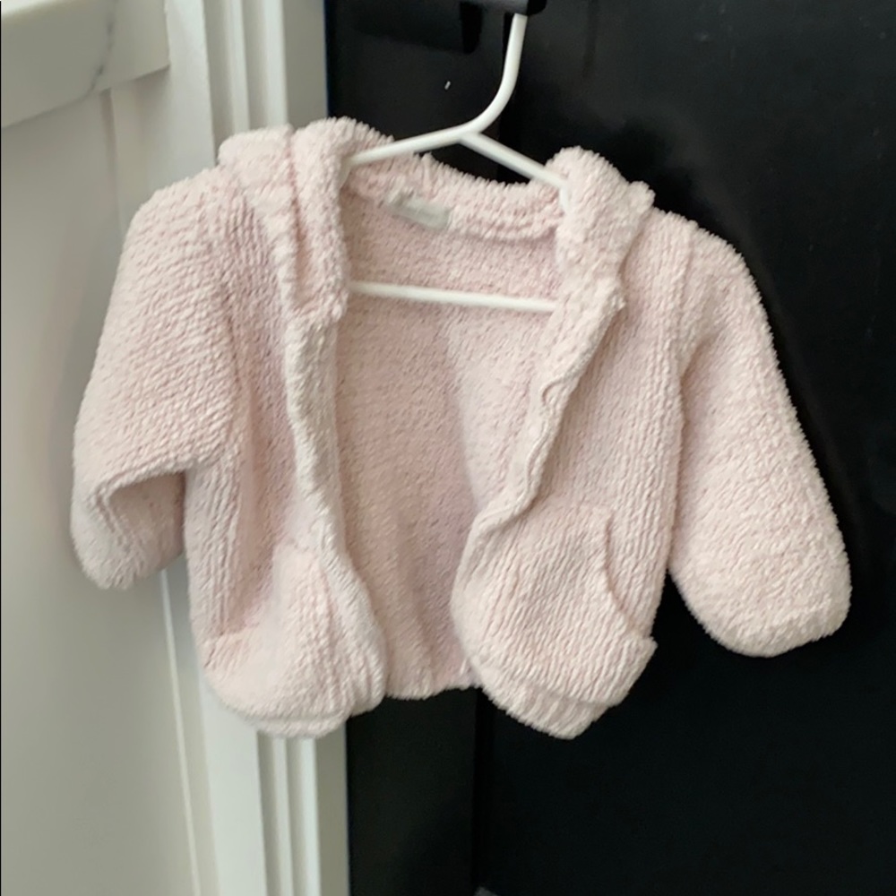 Fuzzy pink zip up